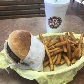 TX Burger - # 4 combo Double Maverick, delicious, fries too small for me :) - Burgers Near Me - Fairfield, Texas