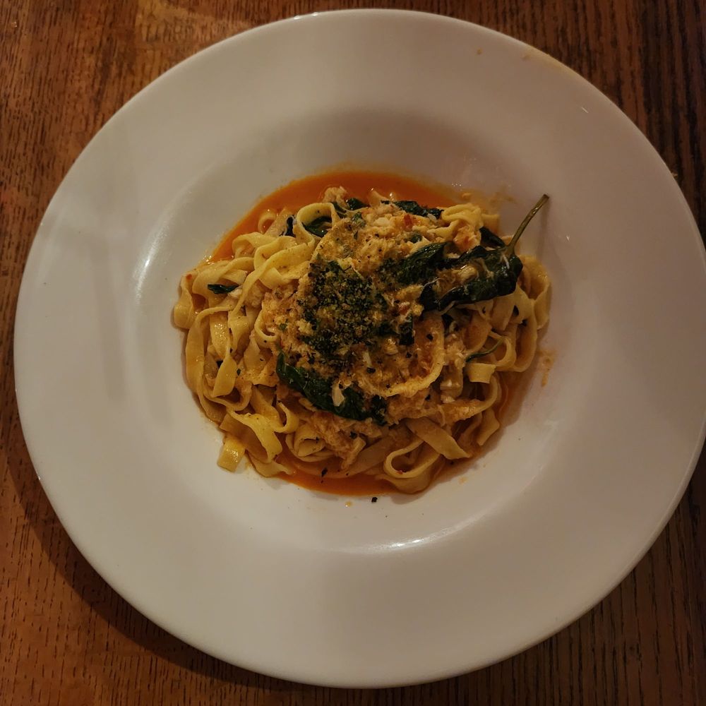 New Rivers - Crab Tagliatelle - New American Near Me - Providence, Rhode Island New Rivers - Crab Tagliatelle - New American Near Me - Providence, Rhode Island