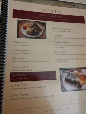 Menu photo 6 Amir's Shish Kebob Fresno, CA