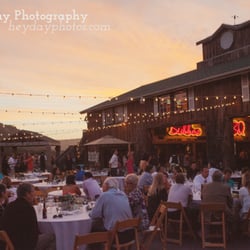 Holland Ranch - The barn at dusk. Epic sky and neon lighting indoors | heydayphotos.com