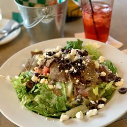 Palmer Hills Golf Course - Greek Salad with gyro meat.