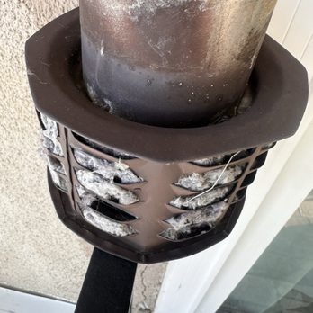 Dryer Vent Squad - Older roof dryer vent with dangerously built-up lint. - Air Duct Cleaning Near Me - Surprise, Arizona Dryer Vent Squad - Older roof dryer vent with dangerously built-up lint. - Air Duct Cleaning Near Me - Surprise, Arizona