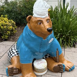 Bear outside of restaurant Bear outside of restaurant