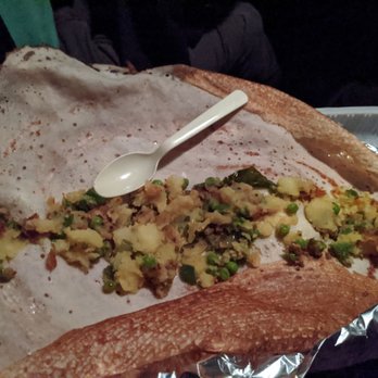 Evergreen Indian Restaurant - Seriously can't even fill the length of the crepe. We got the spoon from our camping bin. They didn't provide napkins or utinsels. - Indian Near Me - Eugene, Oregon Evergreen Indian Restaurant - Seriously can't even fill the length of the crepe. We got the spoon from our camping bin. They didn't provide napkins or utinsels. - Indian Near Me - Eugene, Oregon