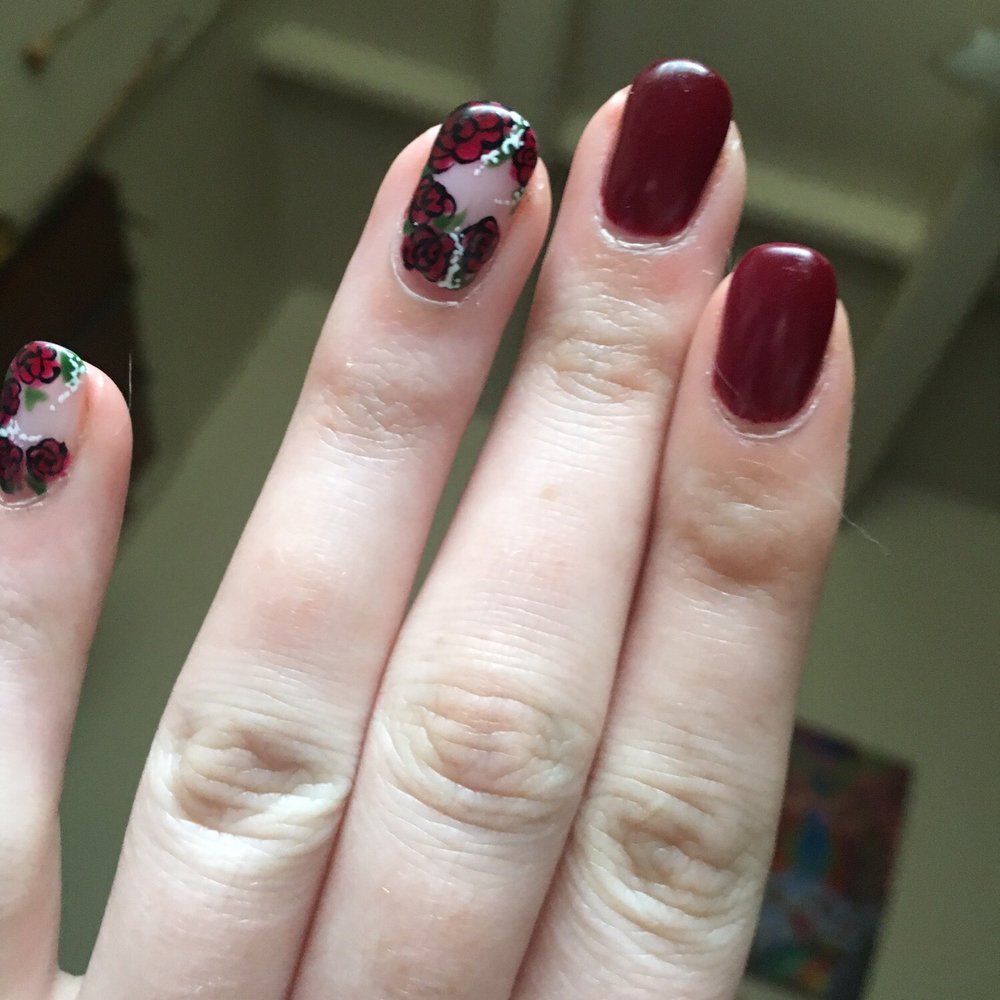 My beautiful rose nails