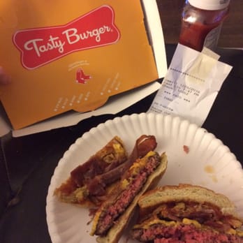 Tasty Burger - Raw center of my hamburger. - Burgers Near Me - Boston, Massachusetts Tasty Burger - Raw center of my hamburger. - Burgers Near Me - Boston, Massachusetts