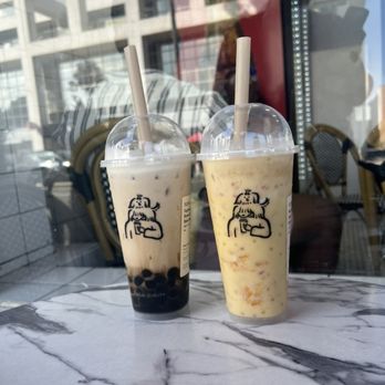 Heytea - brown sugar boba milk tea and mango grapefruit boom - Bubble Tea Near Me - Beverly Hills, California