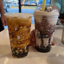 Tea Garden - Brow sugar milk tea, blueberry seasonal drink