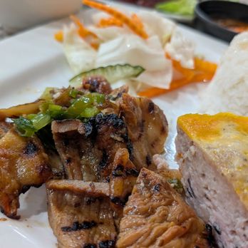 Pho Rex - Grilled pork chop with egg cake. - Vietnamese Near Me - Upland, California Pho Rex - Grilled pork chop with egg cake. - Vietnamese Near Me - Upland, California