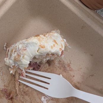Basquet - Sourdough Strawberry cinnamon roll + a already eaten plain cinnamon roll - Coffee & Tea Near Me - Miami, Florida