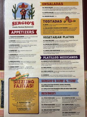 Menu photo 2 Sergio's Family Mexican Restaurant Sequim, WA Menu photo 2 Sergio's Family Mexican Restaurant Sequim, WA