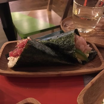 Yoobi - Tuna tartar and yellow fin hand rolls - Sushi Bars Near Me - London, XGL Yoobi - Tuna tartar and yellow fin hand rolls - Sushi Bars Near Me - London, XGL