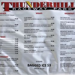 Thunderhill Grill - Menu 2 of 2. Note: Menu will be changing soon!