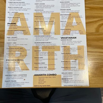 Amarith Farmhouse Cafe - Lunch Menu (after 11) - Cafes Near Me - Orange, California Amarith Farmhouse Cafe - Lunch Menu (after 11) - Cafes Near Me - Orange, California