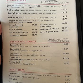 Jack's Restaurant - Menu - Breakfast & Brunch Near Me - Honolulu, Hawaii