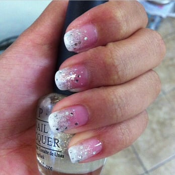 Nail and Beauty - My gradient French tipped glitter nails - Nail Salons Near Me - Honolulu, Hawaii Nail and Beauty - My gradient French tipped glitter nails - Nail Salons Near Me - Honolulu, Hawaii