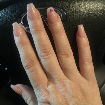 Jenny's Nails - Love my nails!  Simple, clean, and a little heart for Valentines. - Nail Salons Near Me - Ontario, California