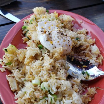 Extra Virgin - Fried Rice w Crab & Chorizo and poached egg - Tapas/Small Plates Near Me - Kansas City, Missouri