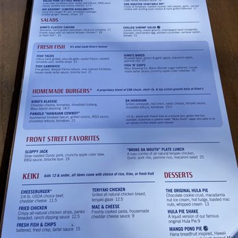 Kimo's Maui - Lunch menu. - Seafood Near Me - Lahaina, Hawaii Kimo's Maui - Lunch menu. - Seafood Near Me - Lahaina, Hawaii
