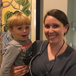 Parker Dental & Orthodontics - Hurley dentist Dr. Adrienne Ware with one of her tiniest patients 3