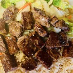 JJ Teriyaki & Wings  - Hibachi steak w rice