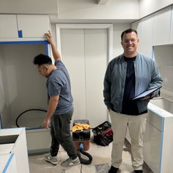 The Kitchen and Bath Studio - Making careful measurements for counter tops and appliances.
