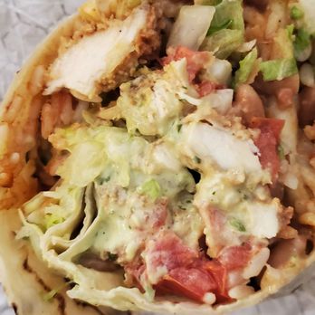 Brick and Flour - Half of crispy chicken burrito. - Tacos Near Me - North Hollywood, California