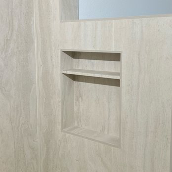 FRG Tile Remodeling Co - Shampoo box with a shell - General Contractors Near Me