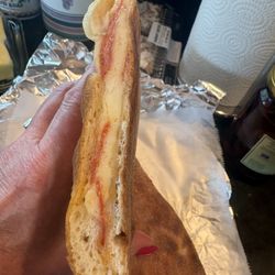 Pepperoni stuffed bread, thinnest ever.