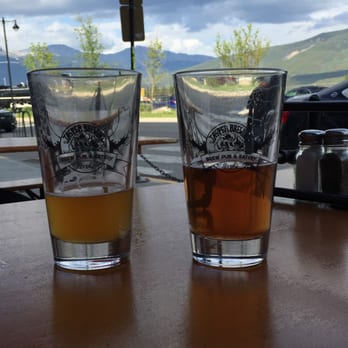 Jasper Brewing Company - view from our outside table - Burgers Near Me - Jasper, Alberta