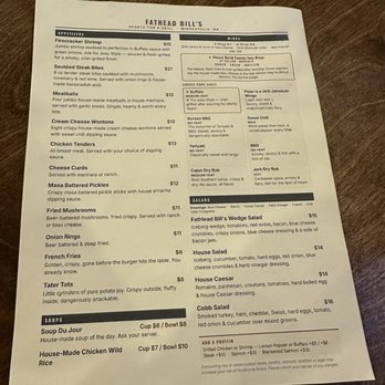 Fathead Bill's - Menu page 2 - Beer Bar Near Me - Minneapolis, Minnesota