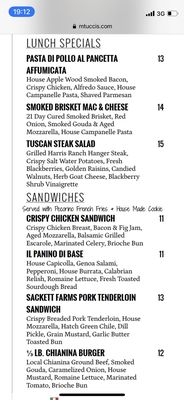 Menu photo 8 M'tucci's Twenty-Five Albuquerque, NM