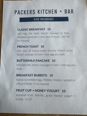 Menu photo 5 Packers Kitchen + Bar Blaine, WA