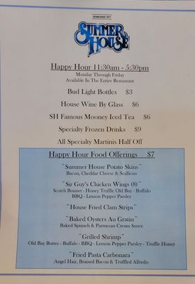 Menu photo 5 Summer House Rehoboth Beach, DE