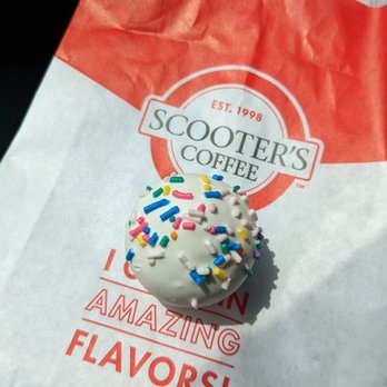 Scooter's Coffee - a donut with sprinkles - Coffee & Tea Near Me - San Antonio, Texas Scooter's Coffee - a donut with sprinkles - Coffee & Tea Near Me - San Antonio, Texas
