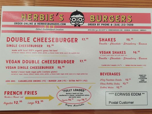 Menu photo 2 Herbie's Burgers Albany, NY Menu photo 2 Herbie's Burgers Albany, NY