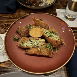 SPINACH ARTICHOKE EGGROLLS