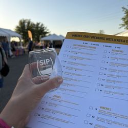 Sip Nebraska Wine and Craft Beer Festival - Tasting glass and tasting sheet