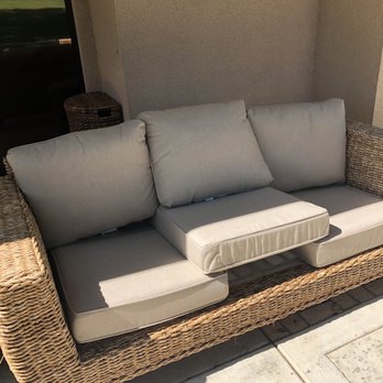 Rodriguez Upholstery - Before couch cushion - Furniture Reupholstery Near Me - Indio, California