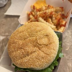 Portillo's Elk Grove Village - Cheeseburger with cheese fries