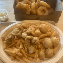 Leftovers, after lobster rolls!   YUM!!!!!