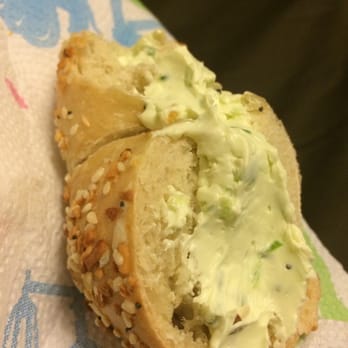 Bagelicious - Everything with chive cream cheese - Bagels Near Me - Marietta, Georgia
