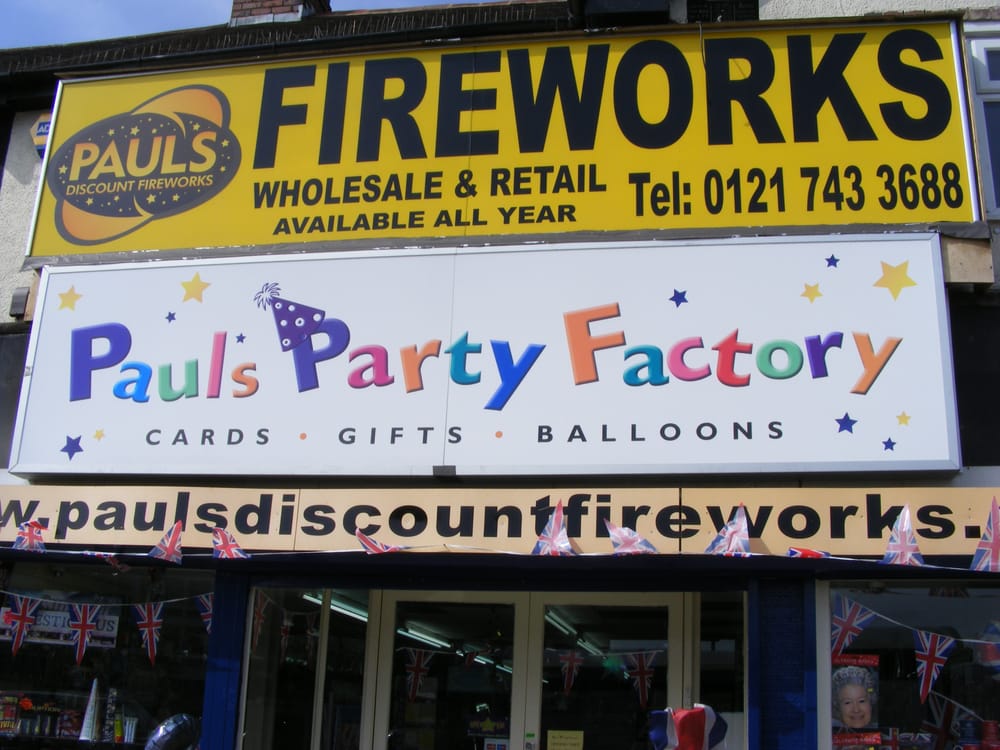 PAUL’S PARTY FACTORY 206 Stratford Rd, Shirley, West Midlands, United