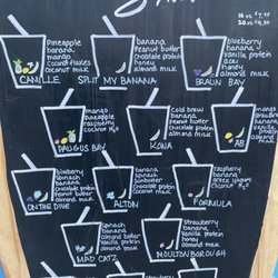 Menu items this is all the smoothies or make your own