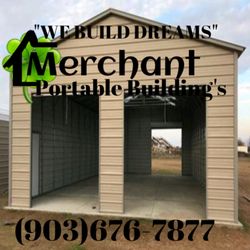 Merchant Portable Building's - AFFORDABLE METAL BUILDINGS
WE OFFERING MANUFACTURER DISCOUNTS UP TO 15% OFF + DEALERS SALES DISCOUNT UP TO 40% OFF.