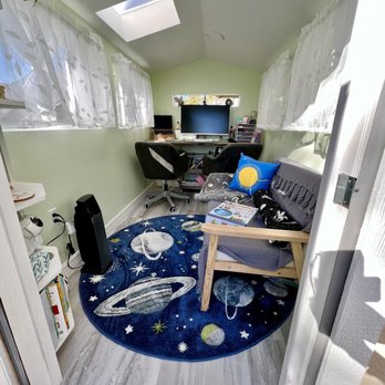 East Bay Home Improvements - During the day we get plenty of daylight. We are able to fit 2 office chairs, a small sofa, and a long desk. - General Contractors Near Me - Hayward, California