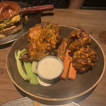 Eureka! - Wings with firecracker sauce. Very spicy! - American Near Me - Carlsbad, California Eureka! - Wings with firecracker sauce. Very spicy! - American Near Me - Carlsbad, California