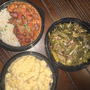 Cozy Coop - Rice and Regular Red Beans & Rice, Regular Collard Greens, and Regular Mac & Cheese - Southern Near Me - Marietta, Georgia Cozy Coop - Rice and Regular Red Beans & Rice, Regular Collard Greens, and Regular Mac & Cheese - Southern Near Me - Marietta, Georgia