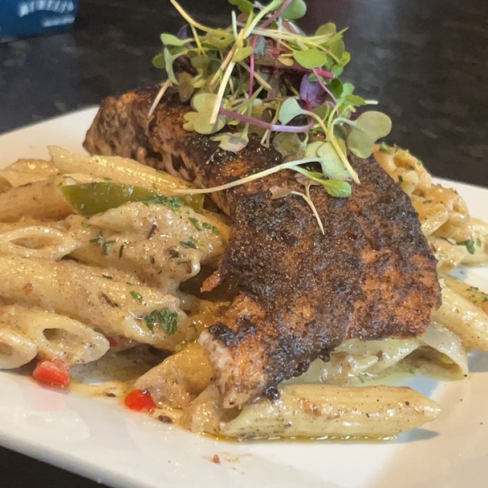 Nostrand Station Bar & Lounge - Jerk Salmon Pasta - Bars Near Me - Brooklyn, New York Nostrand Station Bar & Lounge - Jerk Salmon Pasta - Bars Near Me - Brooklyn, New York