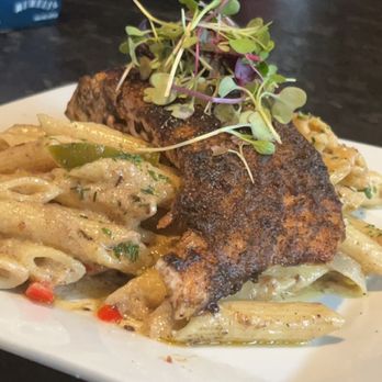 Nostrand Station Bar & Lounge - Jerk Salmon Pasta - Bars Near Me - Brooklyn, New York Nostrand Station Bar & Lounge - Jerk Salmon Pasta - Bars Near Me - Brooklyn, New York